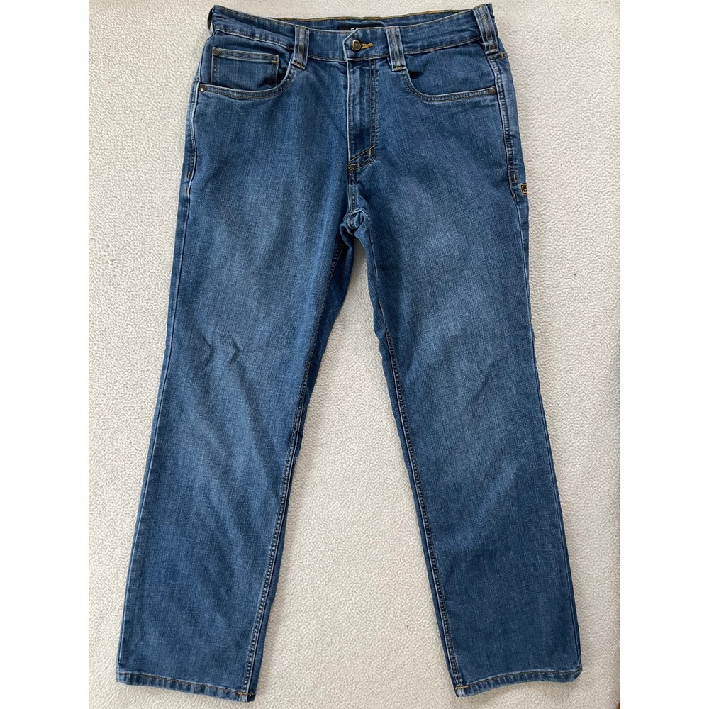 5.11 Tactical Mens 32x30 Defender-Flex Straight Leg Jeans Blue Denim Mag Pockets